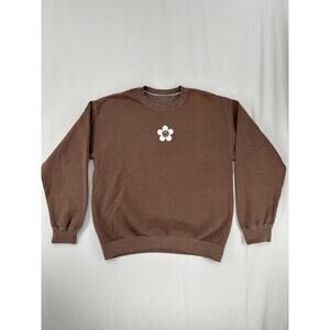 Pacsun flower smile crewneck hoodie